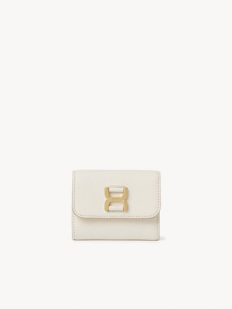 Carteras Pequeñas Chloe Marcie Small Tri-fold Blancos | CHE-SR14295