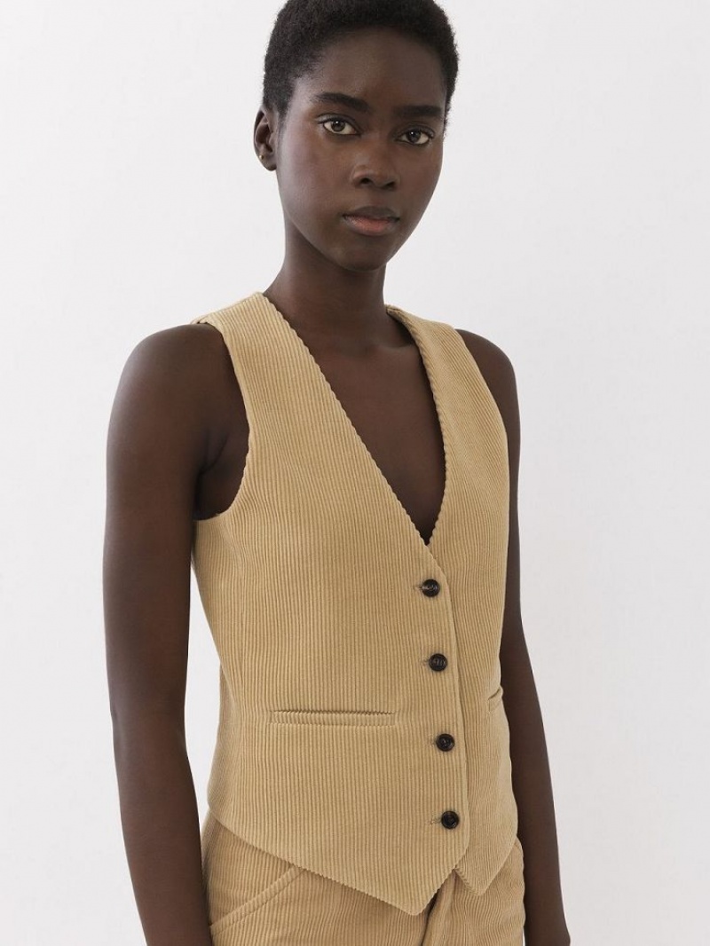 Chamarras Chloe Classic Vest Beige | CHE-SR13806