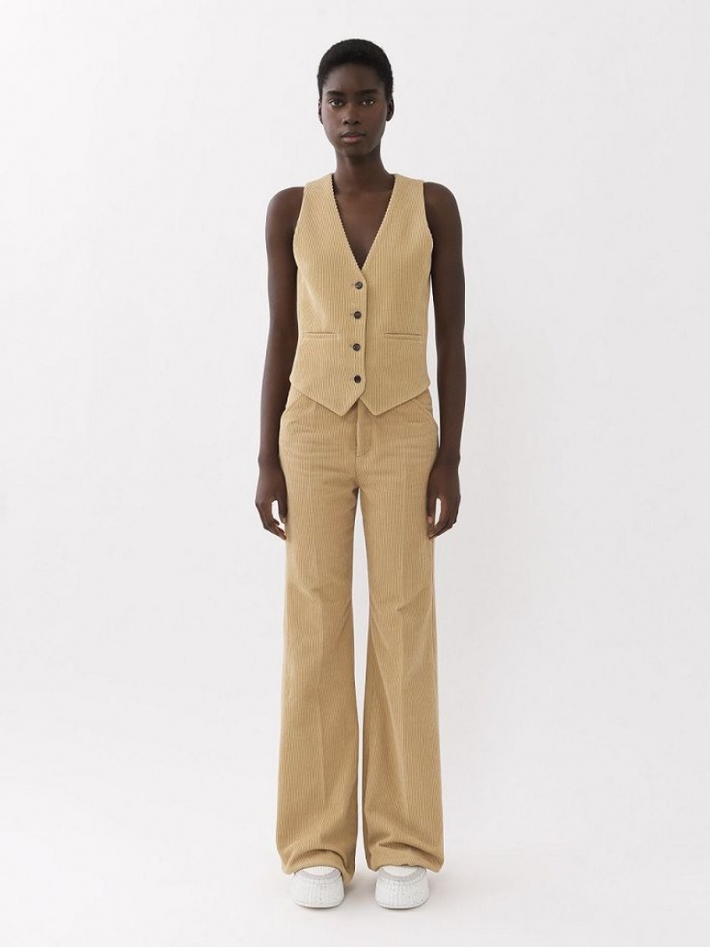 Chamarras Chloe Classic Vest Beige | CHE-SR13806