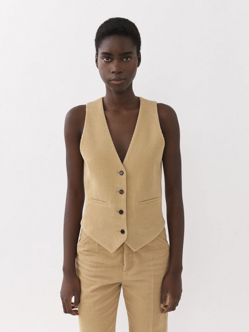 Chamarras Chloe Classic Vest Beige | CHE-SR13806