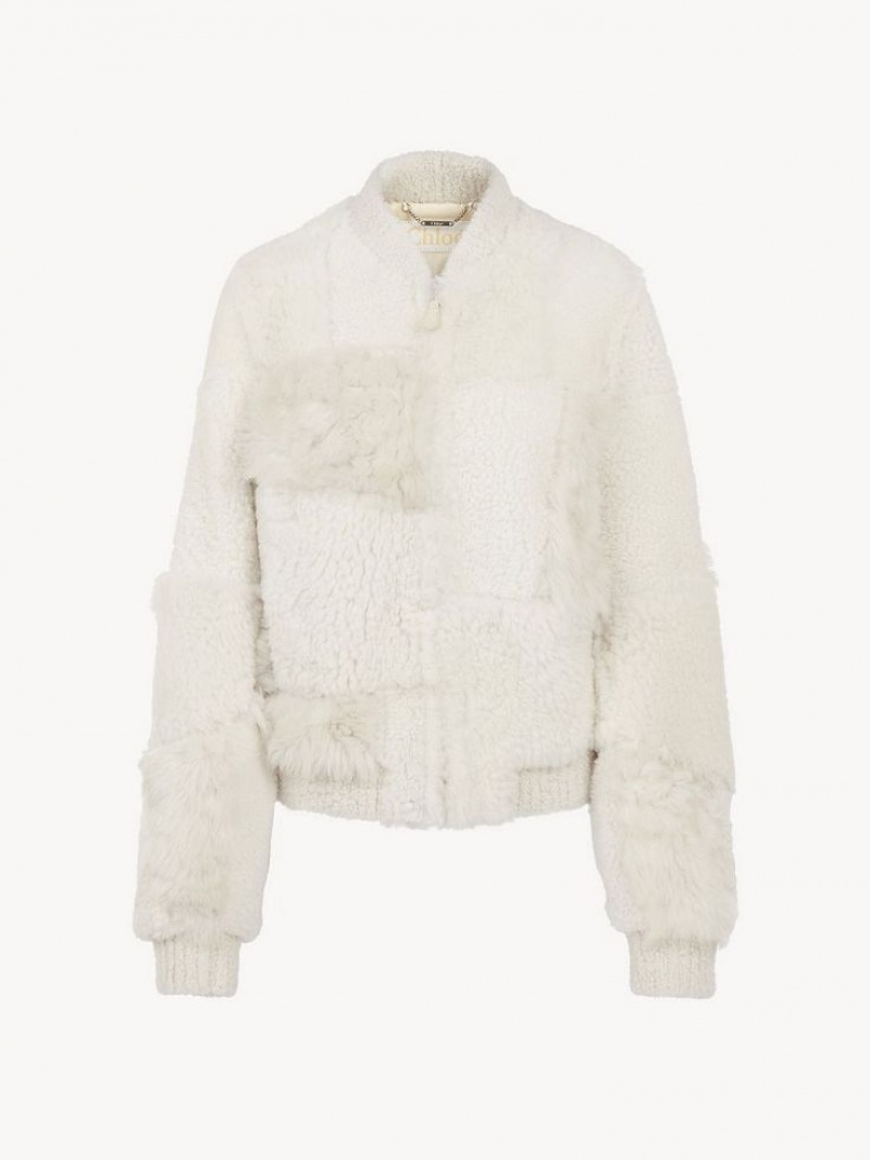 Chamarras Chloe Corta Blouson Blancos | CHE-SR13823