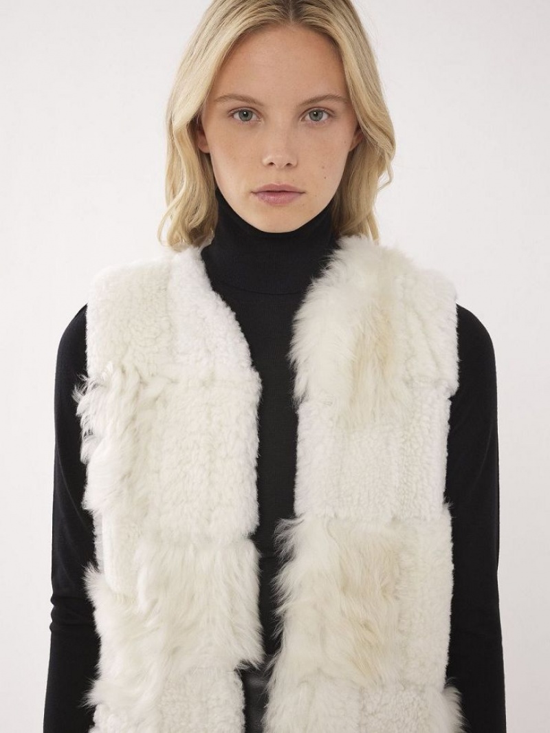 Chamarras Chloe Long Gilet Blancos | CHE-SR13825