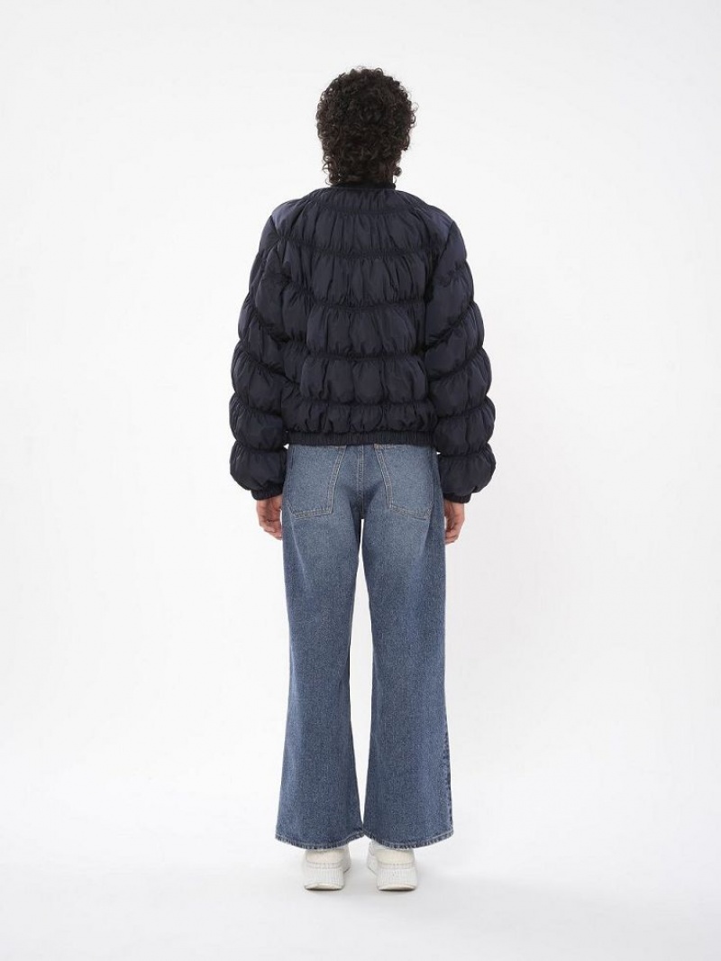 Chamarras Chloe Ruched Puffer Azules | CHE-SR13809