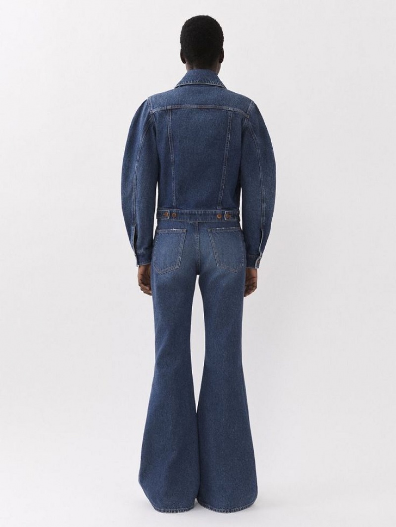 Chamarras Chloe Taal Boxy Denim Azules | CHE-SR13798