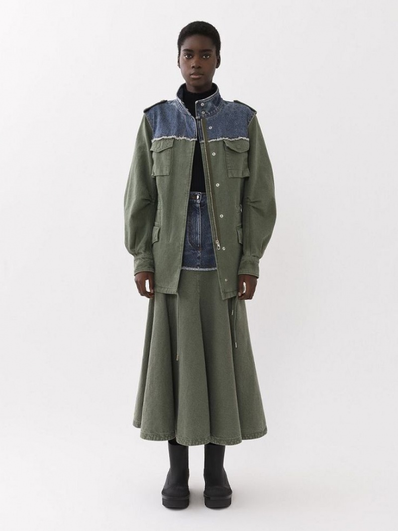 Chamarras Chloe Utilitarian Safari Azules Verdes | CHE-SR13782