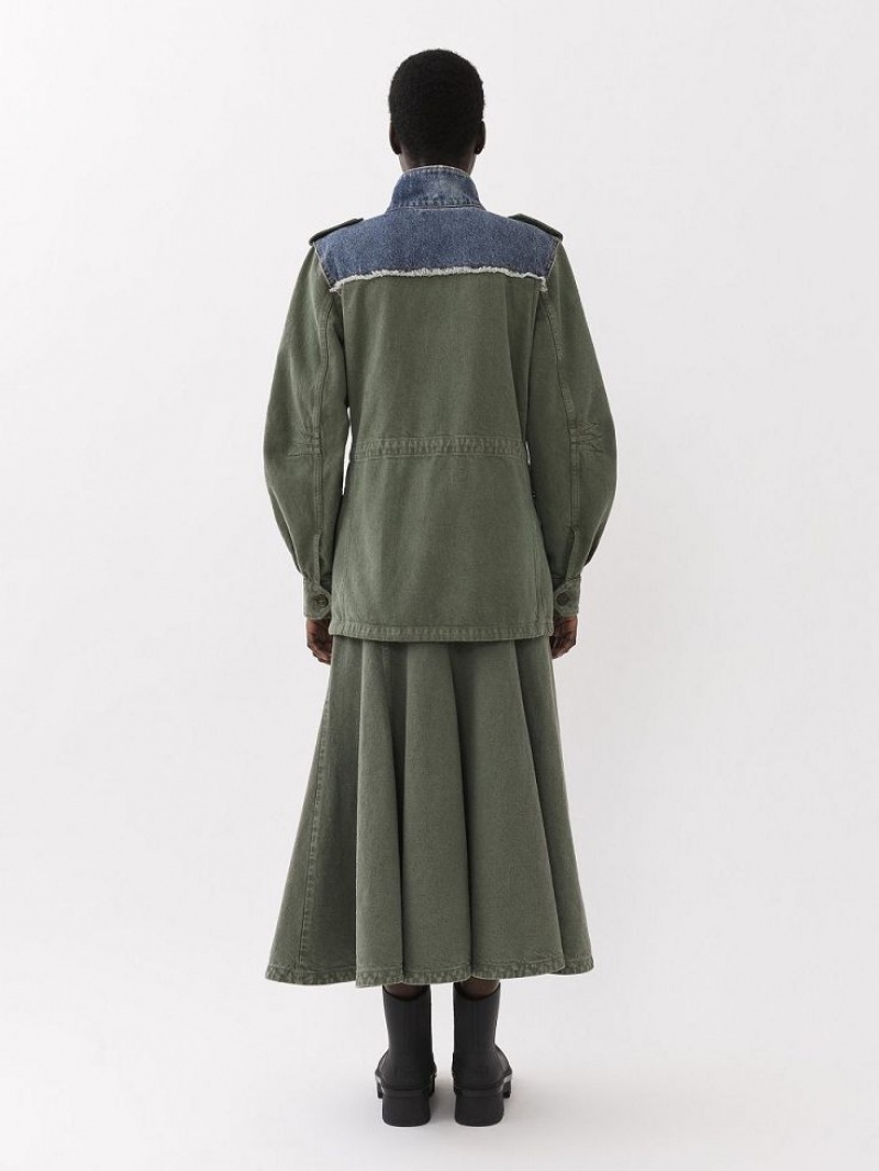 Chamarras Chloe Utilitarian Safari Azules Verdes | CHE-SR13782