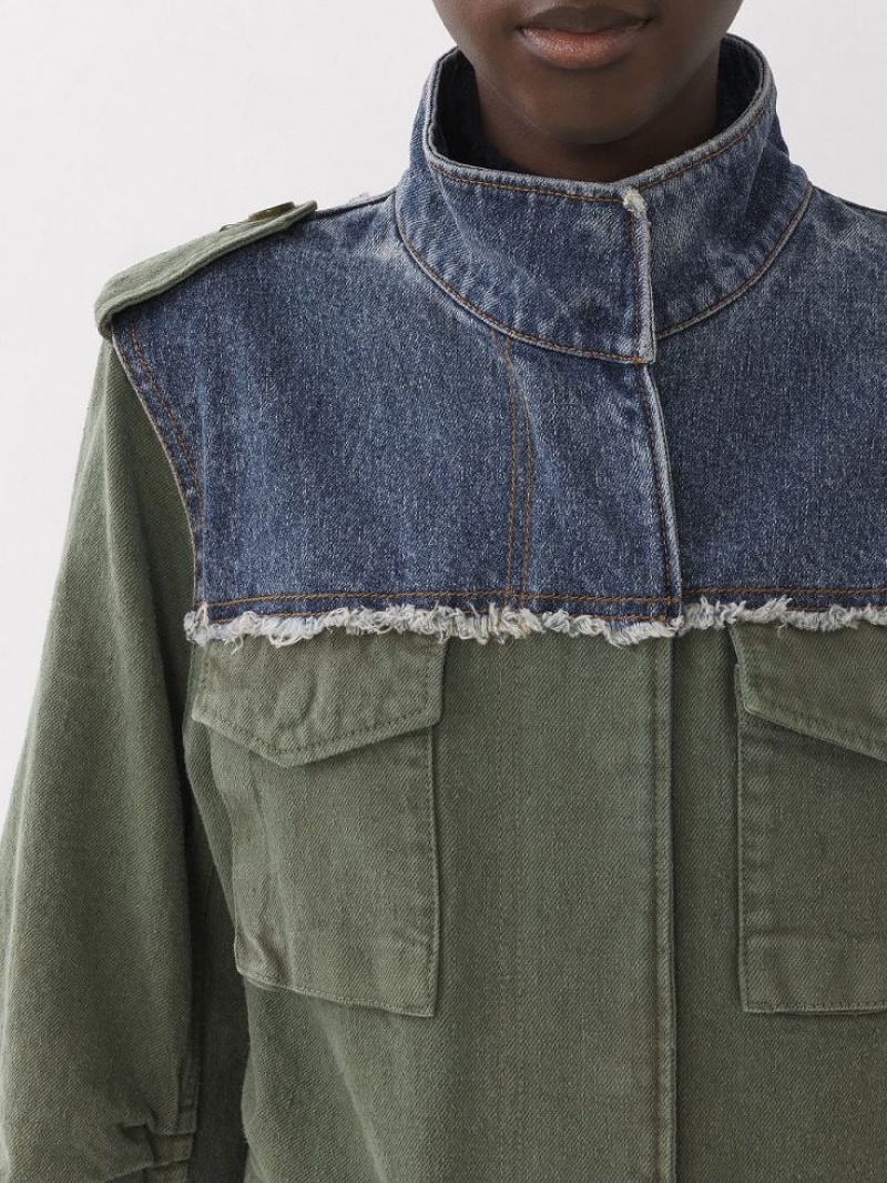 Chamarras Chloe Utilitarian Safari Azules Verdes | CHE-SR13782