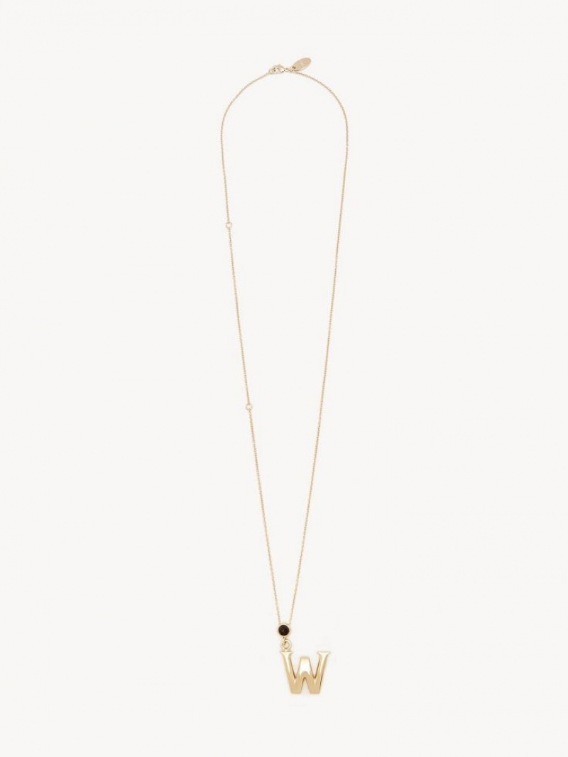 Collares Chloe Alphabet With Pendant Dorados | CHE-SR14333