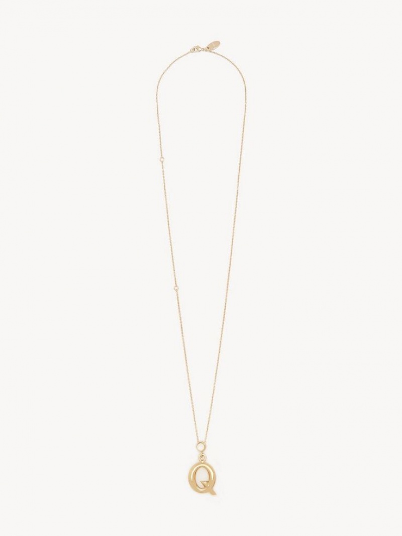 Collares Chloe Alphabet With Pendant Dorados | CHE-SR14339