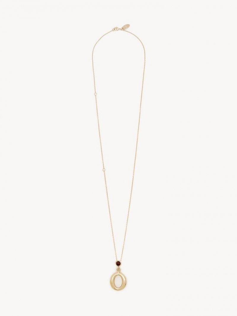 Collares Chloe Alphabet With Pendant Dorados | CHE-SR14341