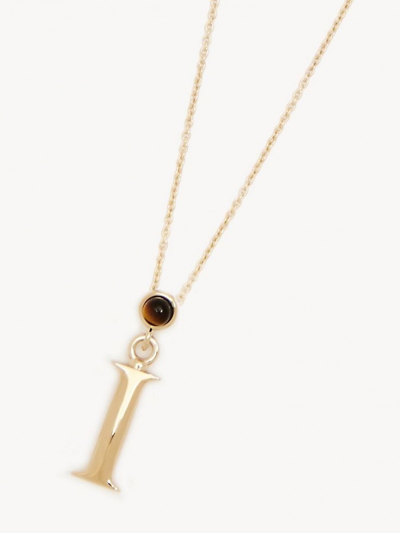 Collares Chloe Alphabet With Pendant Dorados | CHE-SR14347
