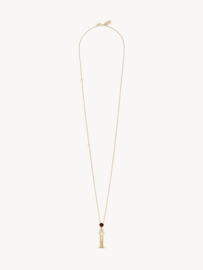 Collares Chloe Alphabet With Pendant Dorados | CHE-SR14347