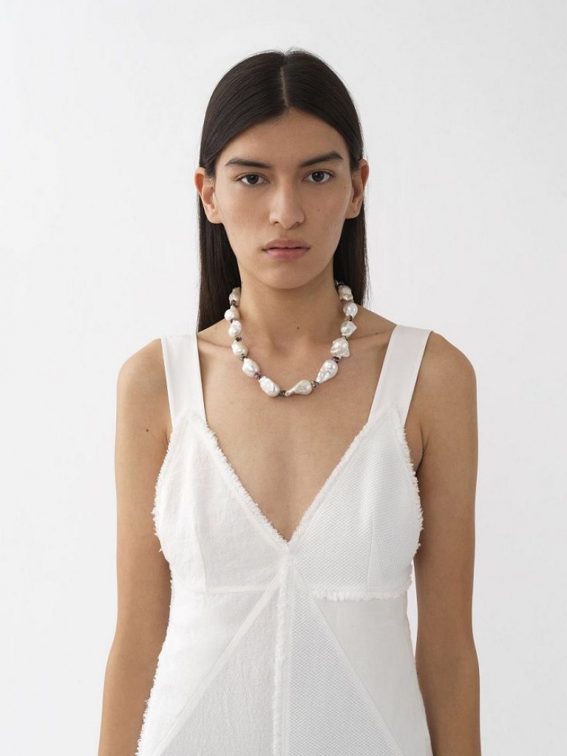 Collares Chloe Darcey Dorados Blancos | CHE-SR14420