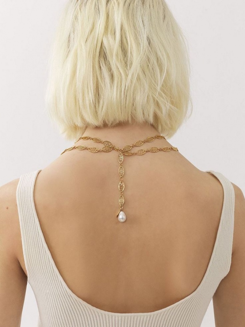 Collares Chloe Darcey Encaje Dorados Claro | CHE-SR14444