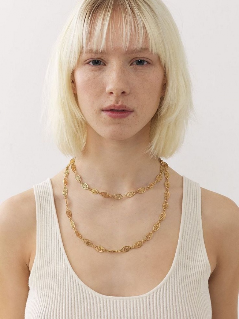 Collares Chloe Darcey Encaje Dorados Claro | CHE-SR14444