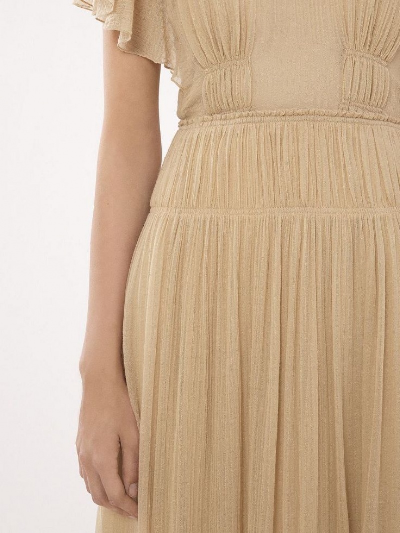 Falda Chloe Flared Long Marrom | CHE-SR14099