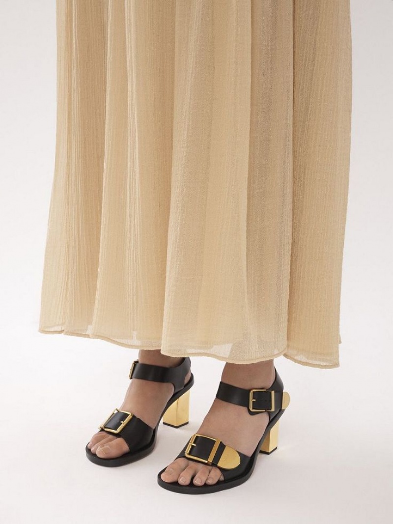 Falda Chloe Flared Long Marrom | CHE-SR14099