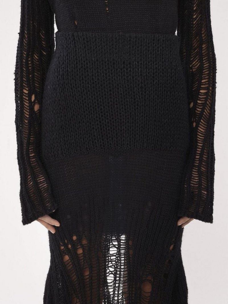 Falda Chloe Flared Long Negros | CHE-SR14095