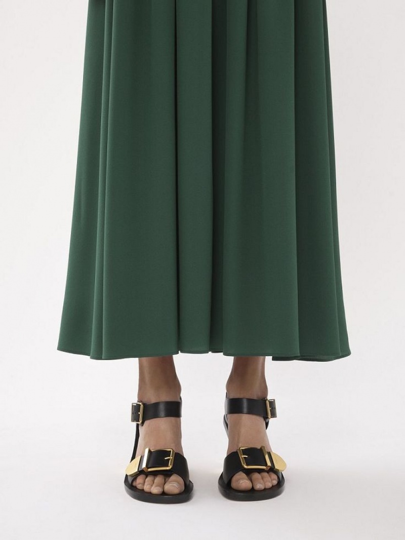 Falda Chloe Flared Long Verdes Oscuro | CHE-SR14094