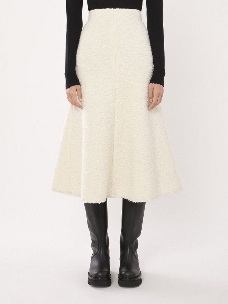 Falda Chloe Flared Midi Blancos | CHE-SR14096