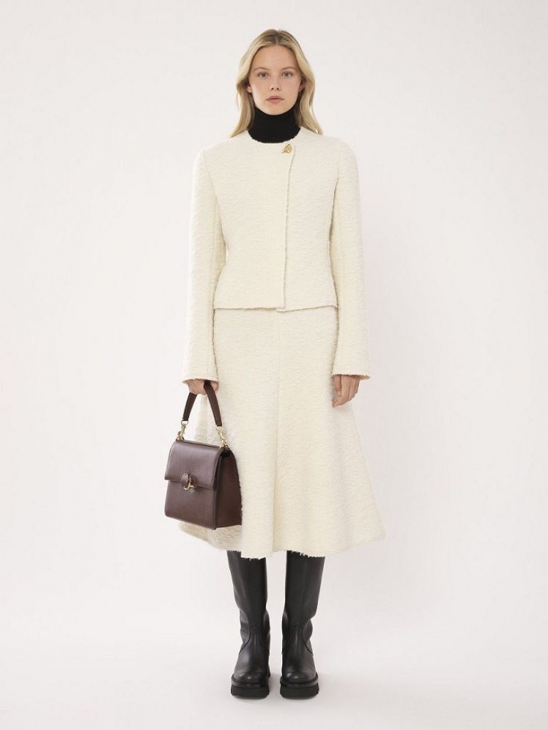 Falda Chloe Flared Midi Blancos | CHE-SR14096
