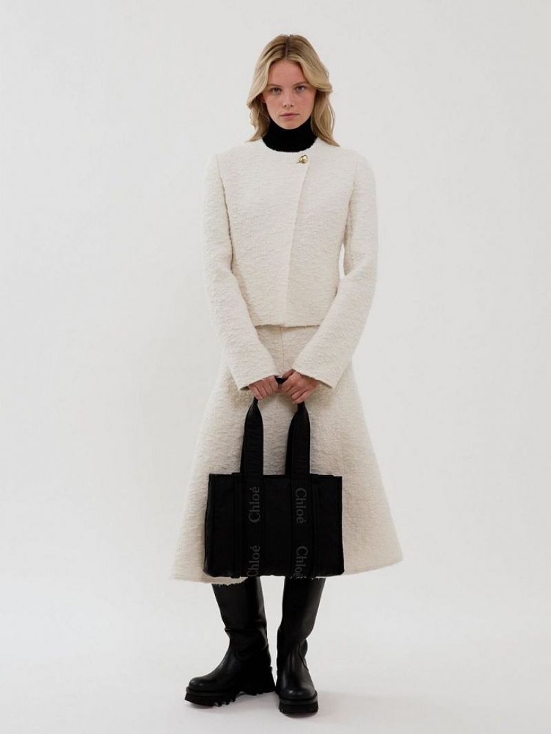 Falda Chloe Flared Midi Blancos | CHE-SR14096