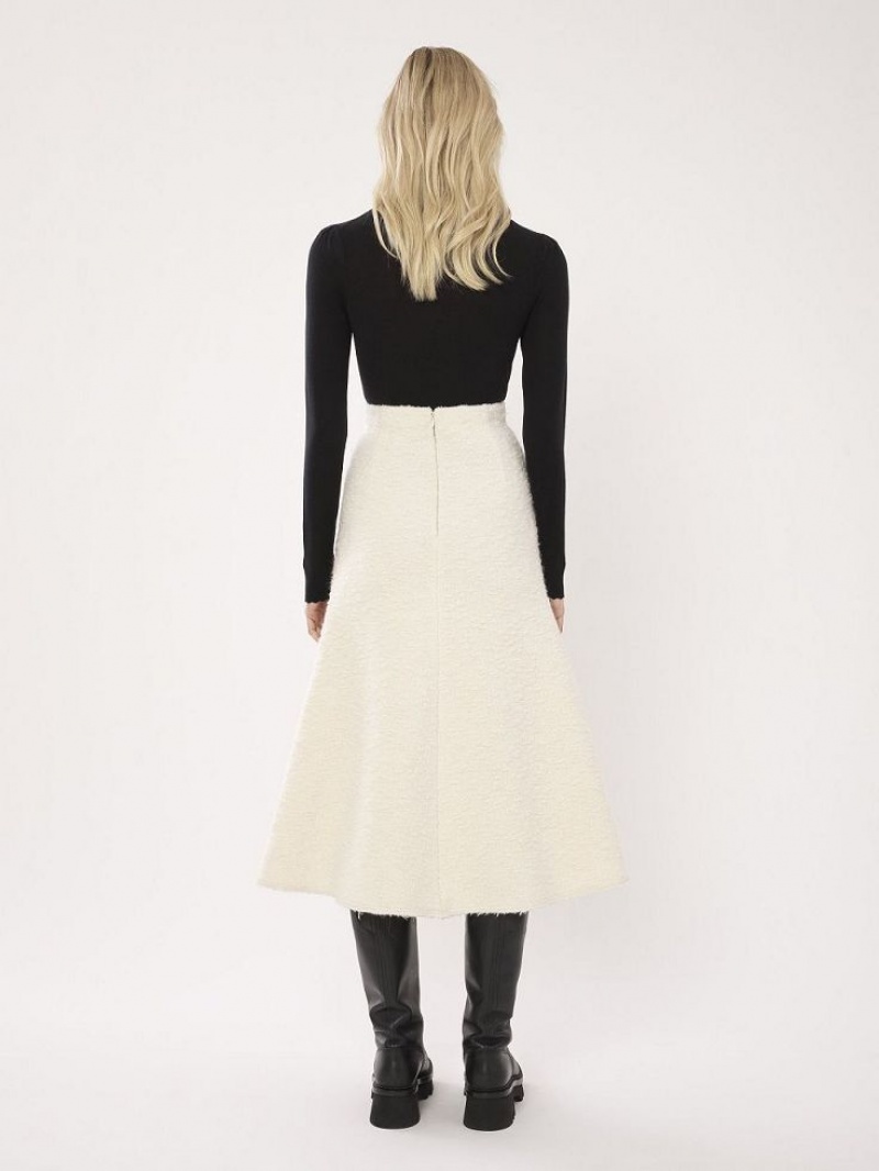 Falda Chloe Flared Midi Blancos | CHE-SR14096