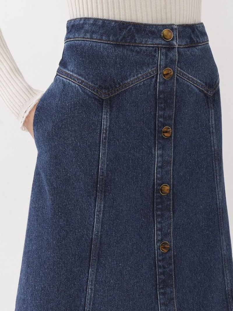 Falda Chloe Flared Mid-length Azules | CHE-SR14085