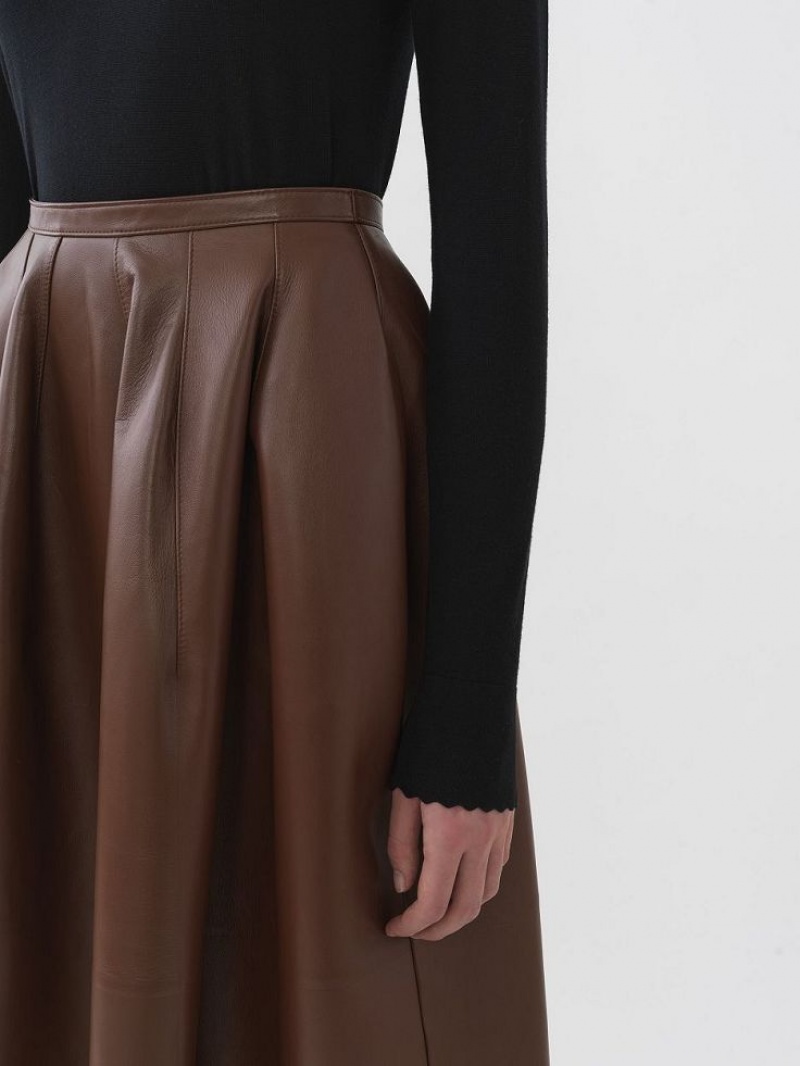 Falda Chloe Gathered Mid-length Cafes | CHE-SR14080