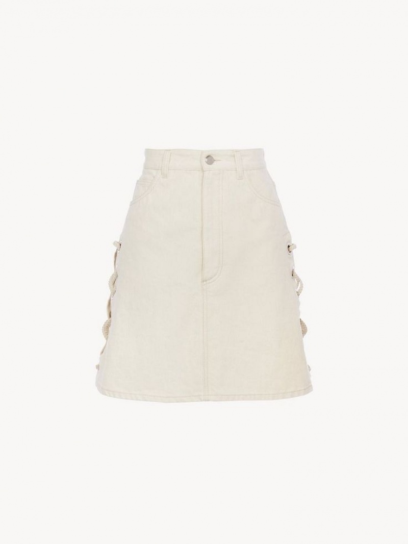 Falda Chloe Mini Blancos | CHE-SR14071