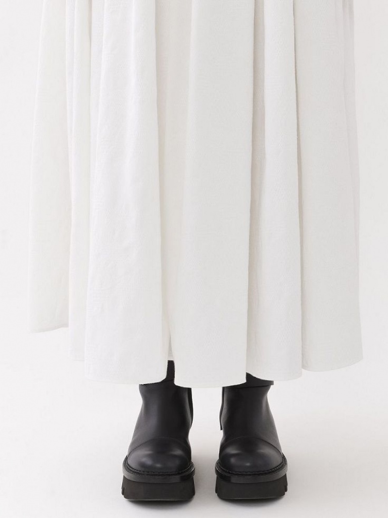 Falda Chloe Tiered Maxi Blancos | CHE-SR14078