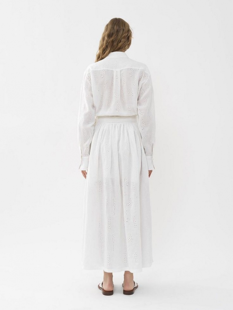 Falda Chloe X Eres Paloma Long Wrap Blancos | CHE-SR14081