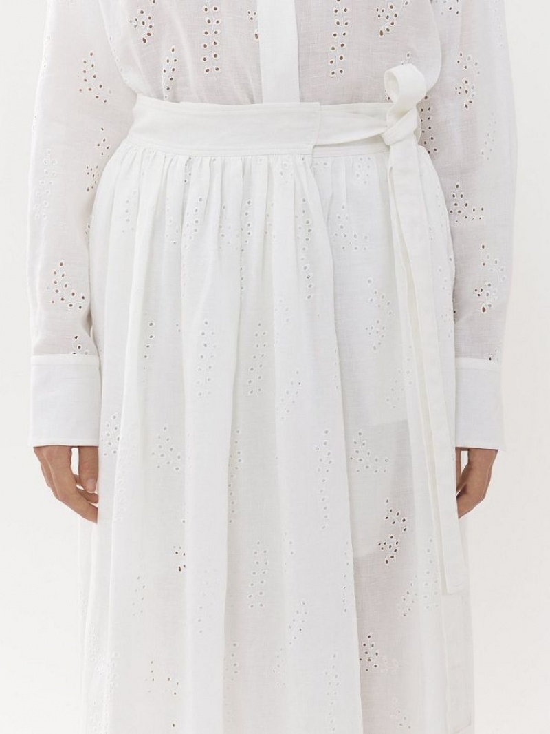 Falda Chloe X Eres Paloma Long Wrap Blancos | CHE-SR14081