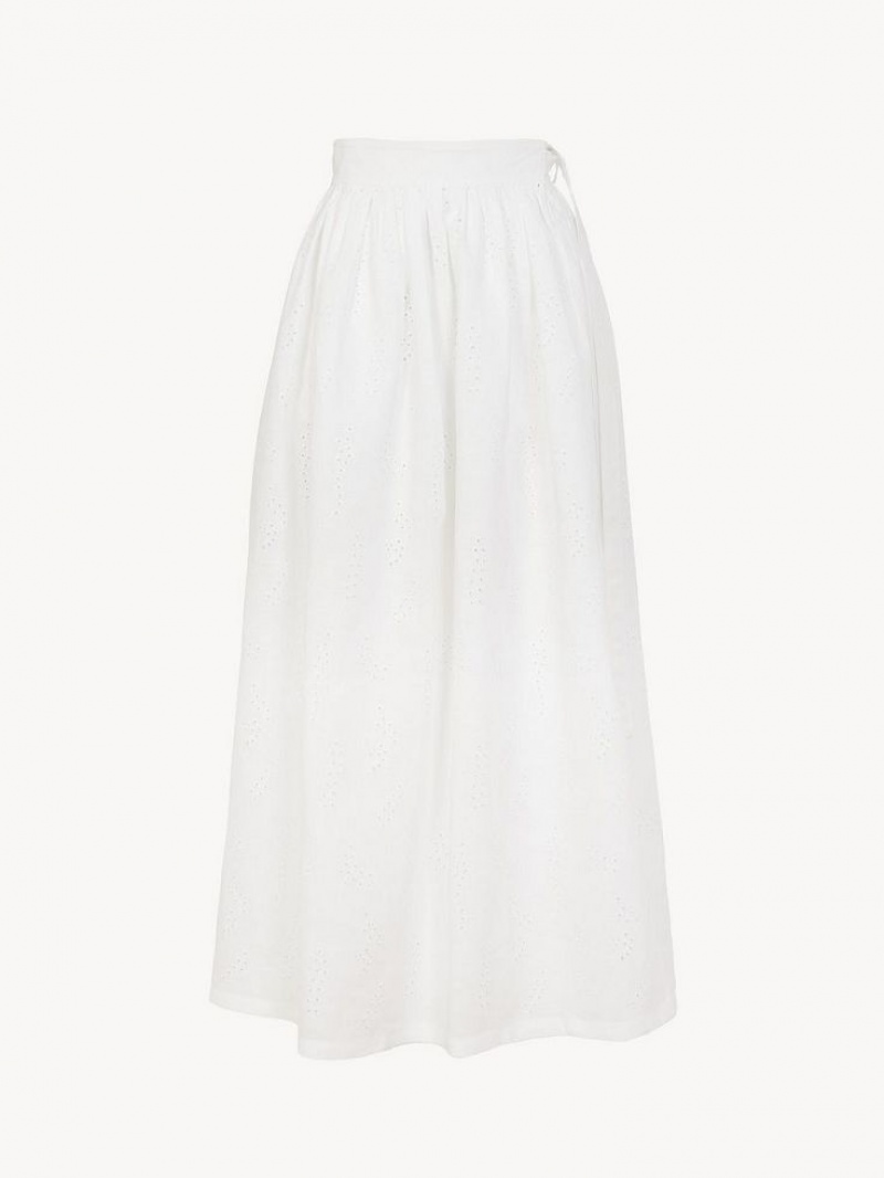 Falda Chloe X Eres Paloma Long Wrap Blancos | CHE-SR14081