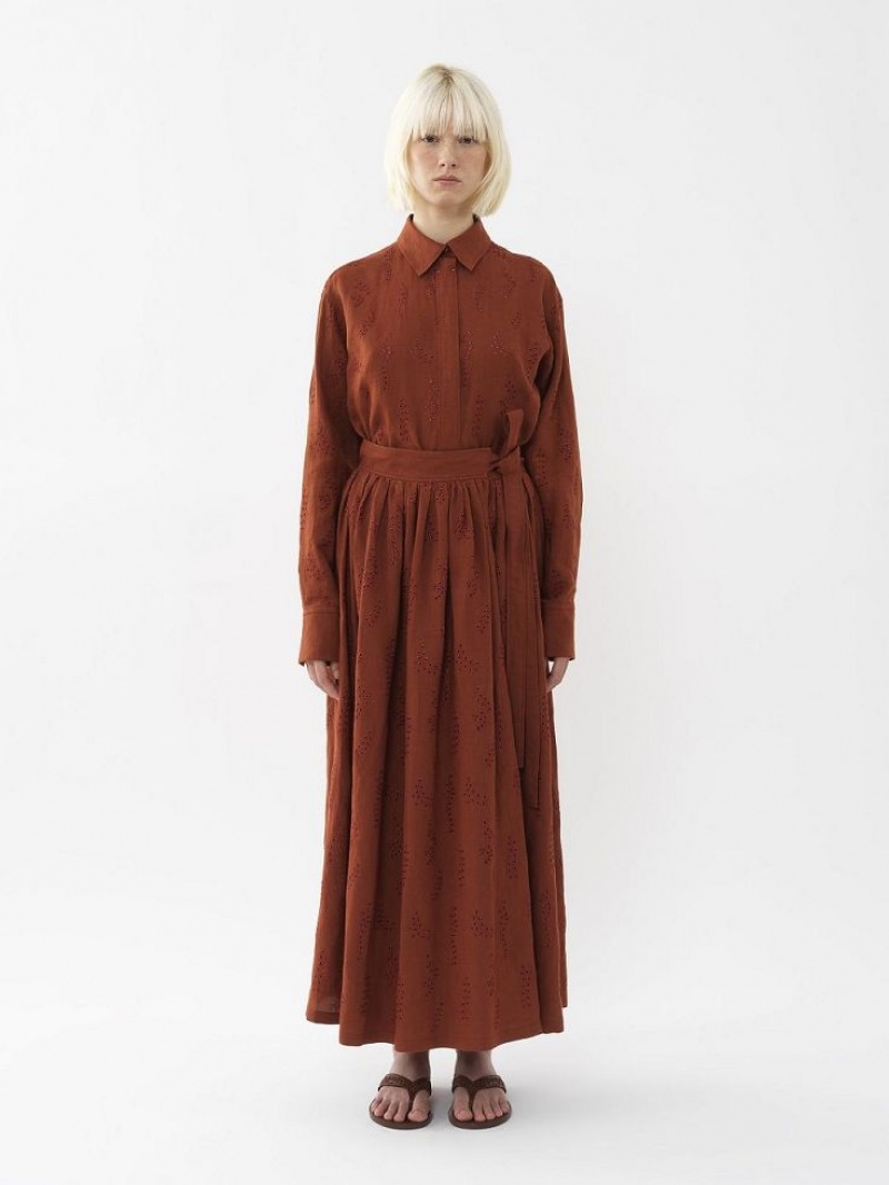 Falda Chloe X Eres Paloma Long Wrap Rojos | CHE-SR14082