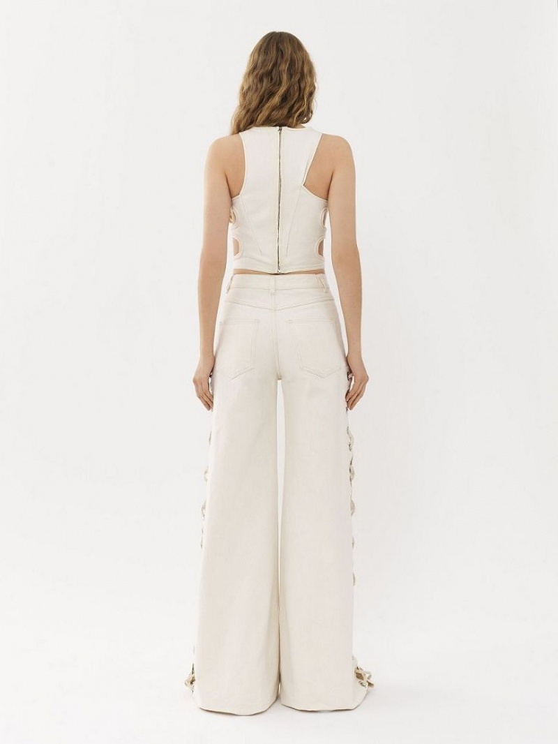 Jeans Chloe Anchos Rave Blancos | CHE-SR13982