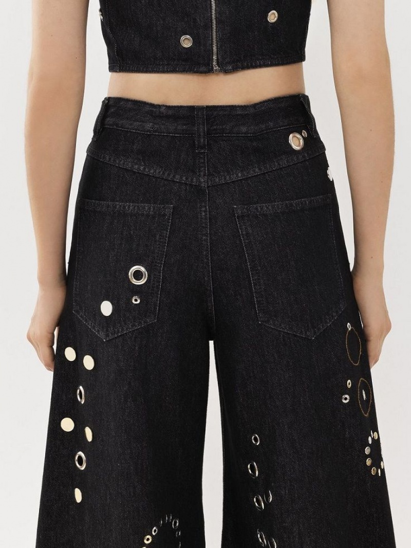 Jeans Chloe Embellished Rave Negros | CHE-SR13984