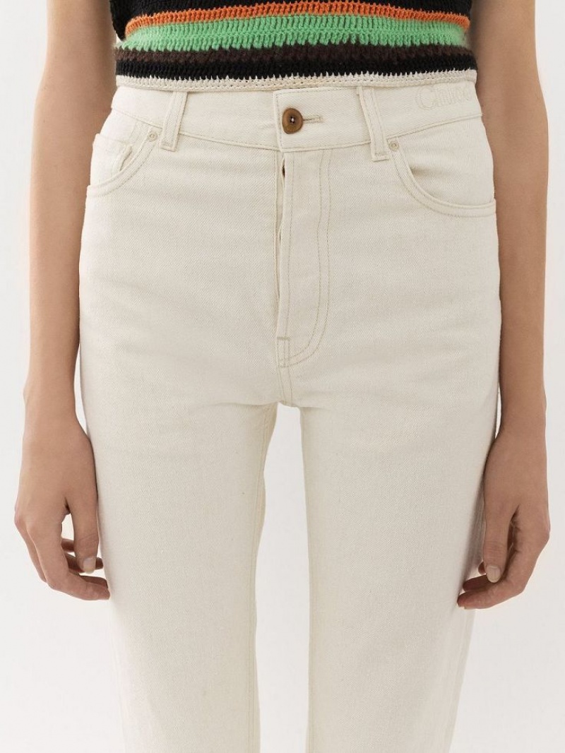 Jeans Chloe Semeru Directo-leg Blancos | CHE-SR13996