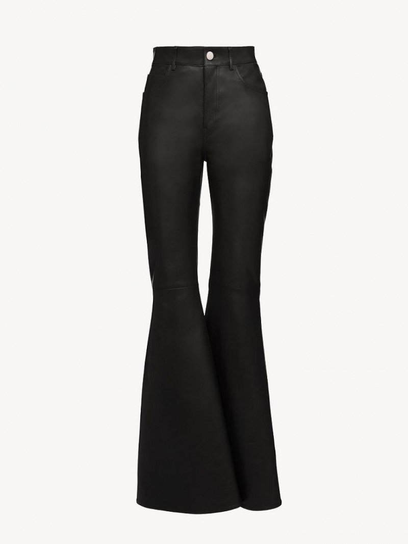 Leather Chloe Flared Pants Negros | CHE-SR14114