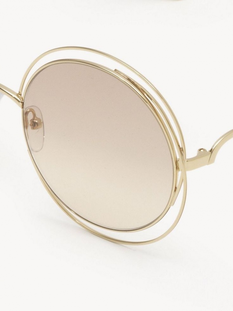Lentes de Sol Chloe Carlina Petite Dorados Beige | CHE-SR14544