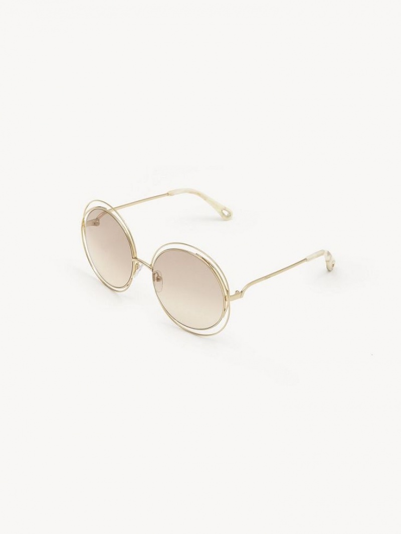 Lentes de Sol Chloe Carlina Petite Dorados Beige | CHE-SR14544