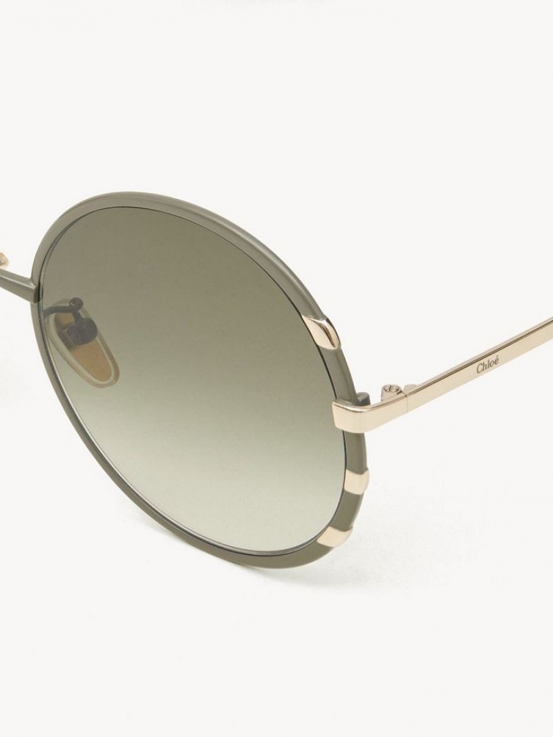 Lentes de Sol Chloe Celeste Dorados Kaki | CHE-SR14530