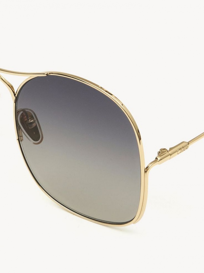 Lentes de Sol Chloe Elys Dorados Grises | CHE-SR14512