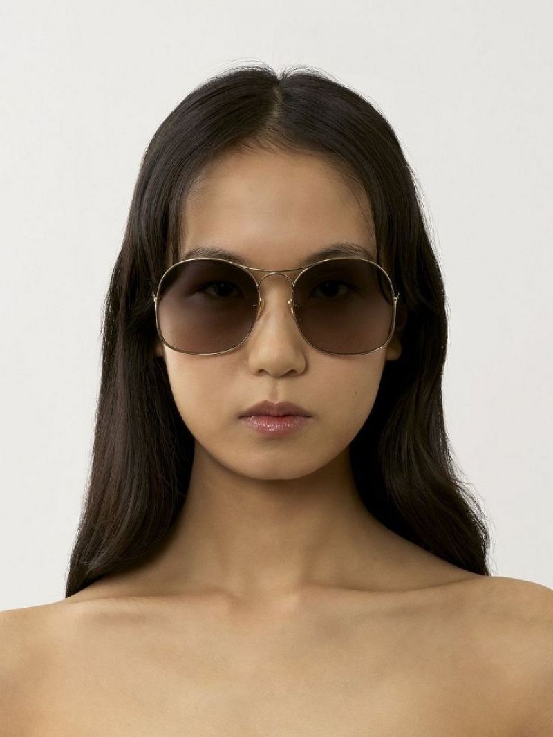 Lentes de Sol Chloe Elys Dorados Grises | CHE-SR14512