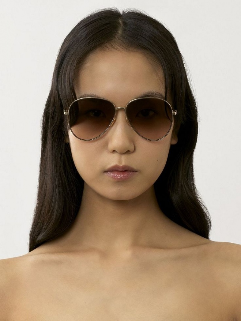 Lentes de Sol Chloe Faith Dorados Marrom | CHE-SR14568