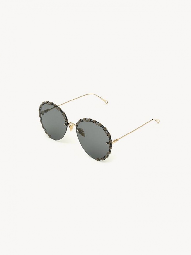 Lentes de Sol Chloe Idora Dorados Marrom | CHE-SR14507