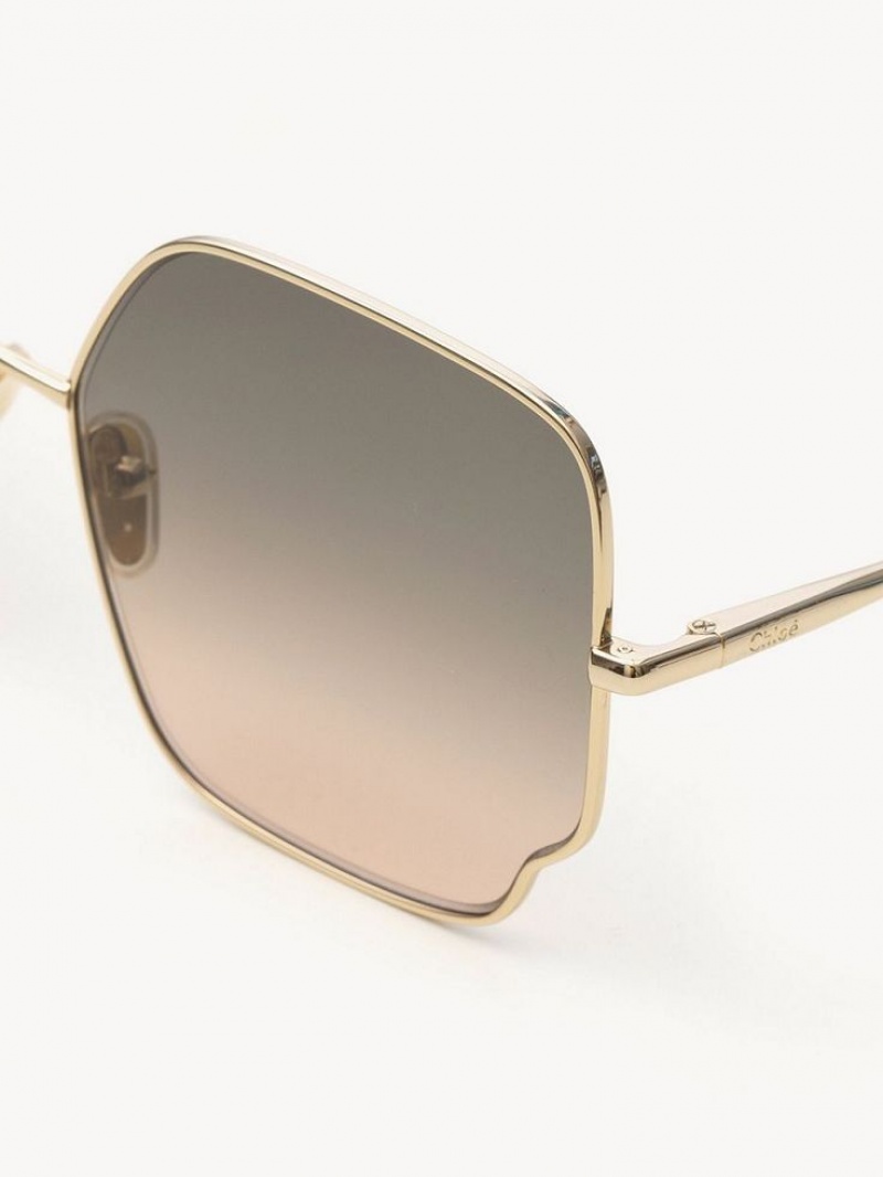 Lentes de Sol Chloe Joni Marrom Beige | CHE-SR14541