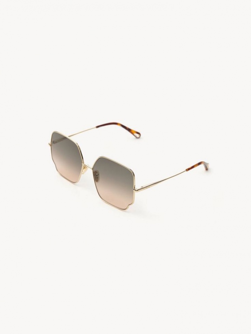 Lentes de Sol Chloe Joni Marrom Beige | CHE-SR14541