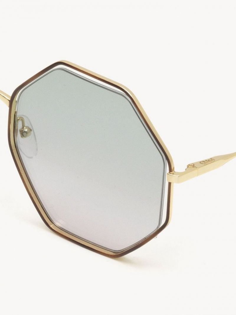 Lentes de Sol Chloe Poppy Verdes Rosas | CHE-SR14534