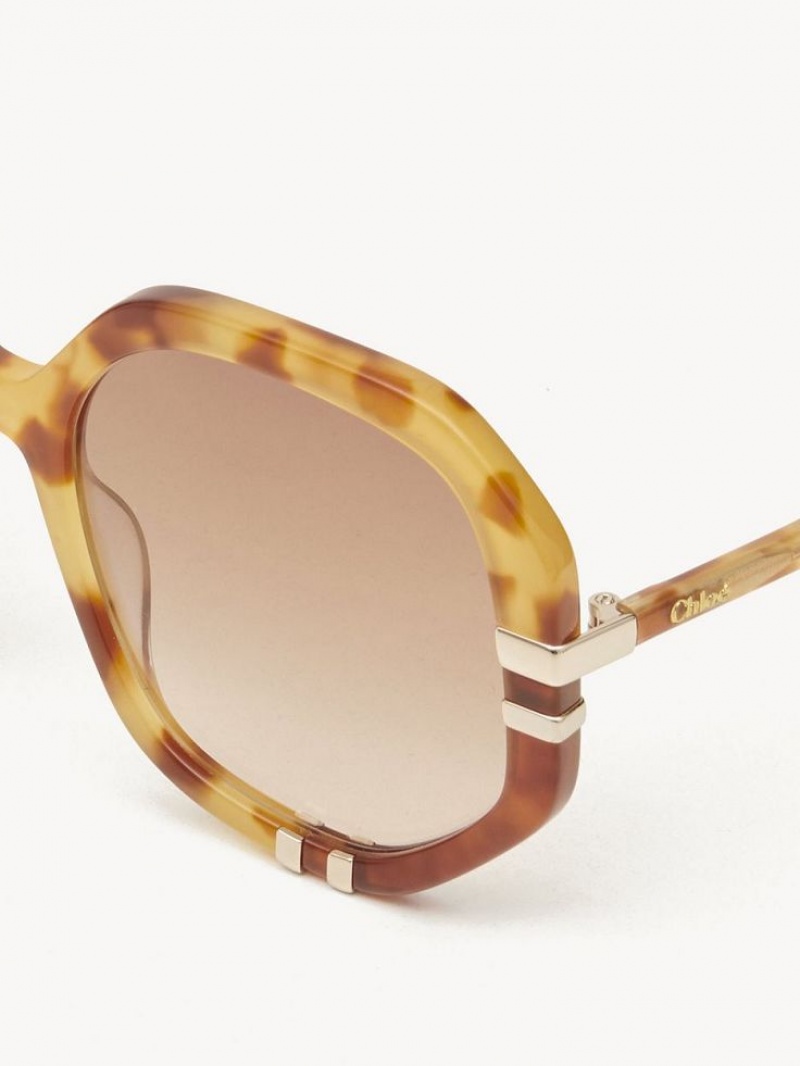 Lentes de Sol Chloe West Small Havana Patchwork | CHE-SR14518